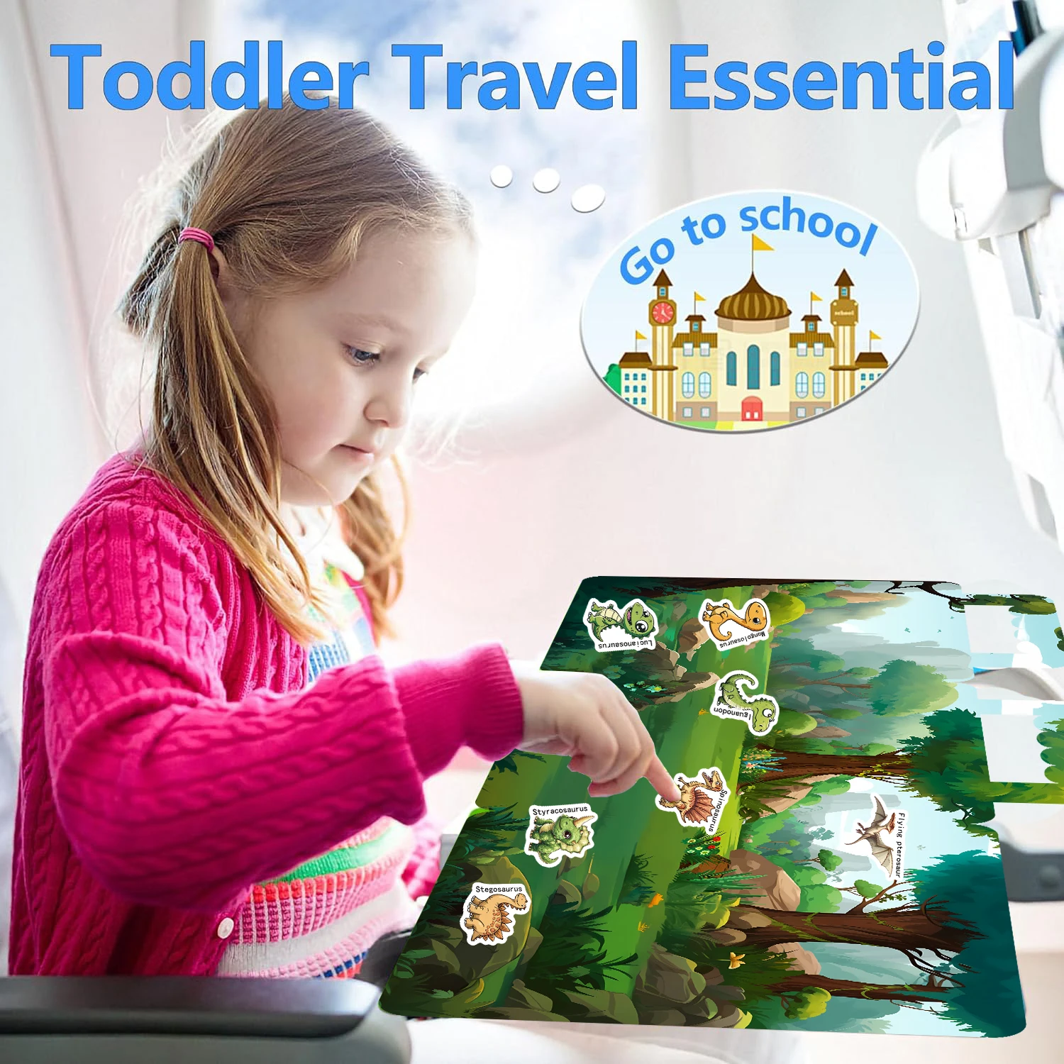 40 шт. многоразовые наклейки-животные в виде динозавров