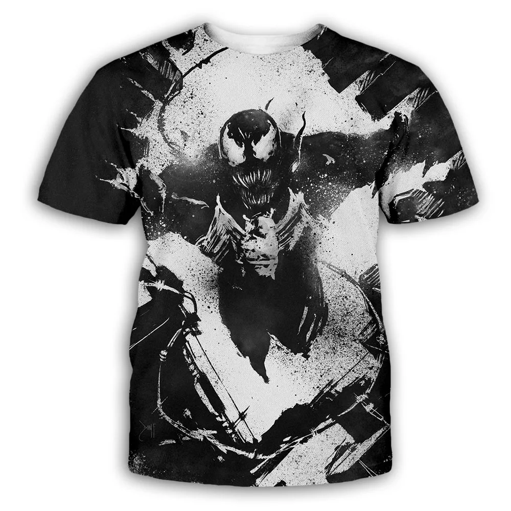 

Hot Sale Venom Printing T-shirt Short Sleeve Crewneck Children's Clothing Anime Sweatshirt Quick-drying Clothes 2022 Summer