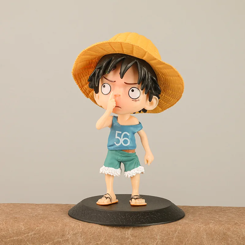 

11cm Cartoon Anime Luffy Digging The Nose Action Figures Collection Model Doll Toys Decoration Kids Christmas Birthday Gifts