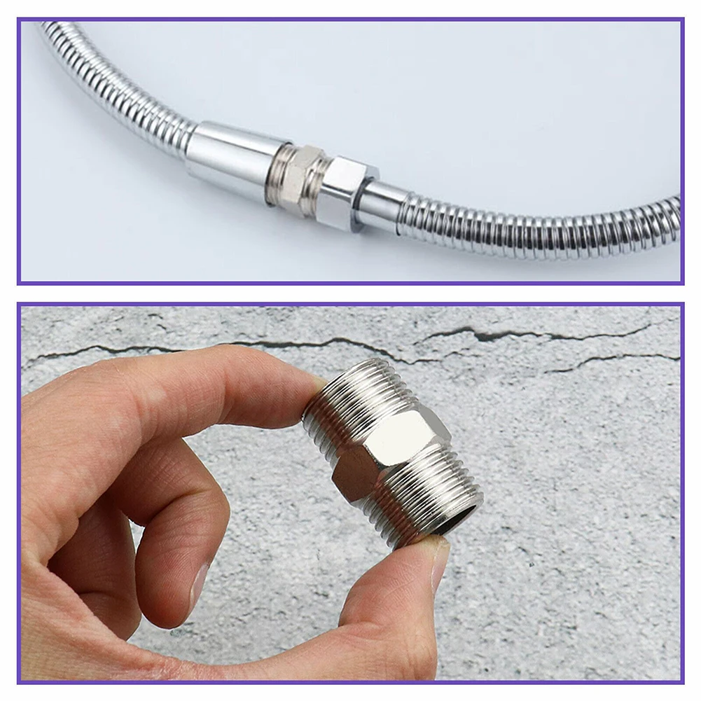 

2pcs Shower Hose Extension Pipe Universal Hose Extender Make Hose Longer Extend For DIY Showers Bathrooms RVs Outdoor Showers