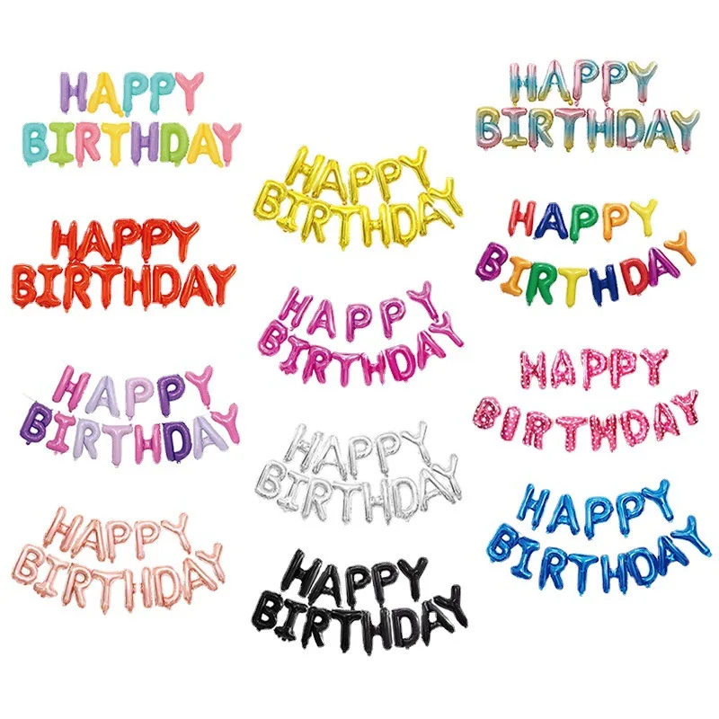 

Happy Birthday Banner Foil Ballon 0 1 2 3 4 5 6 years Old Birthday Balloon for Baby Shower Birthday Anniversary Party Decoration