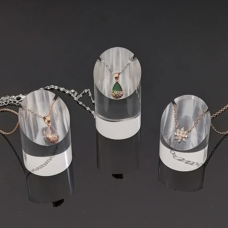 Wholesale Clear Acrylic Necklace Pendant Jewelry Display Stand Packaging Holder Storage Organizer Gift Accessories Shelf Rack