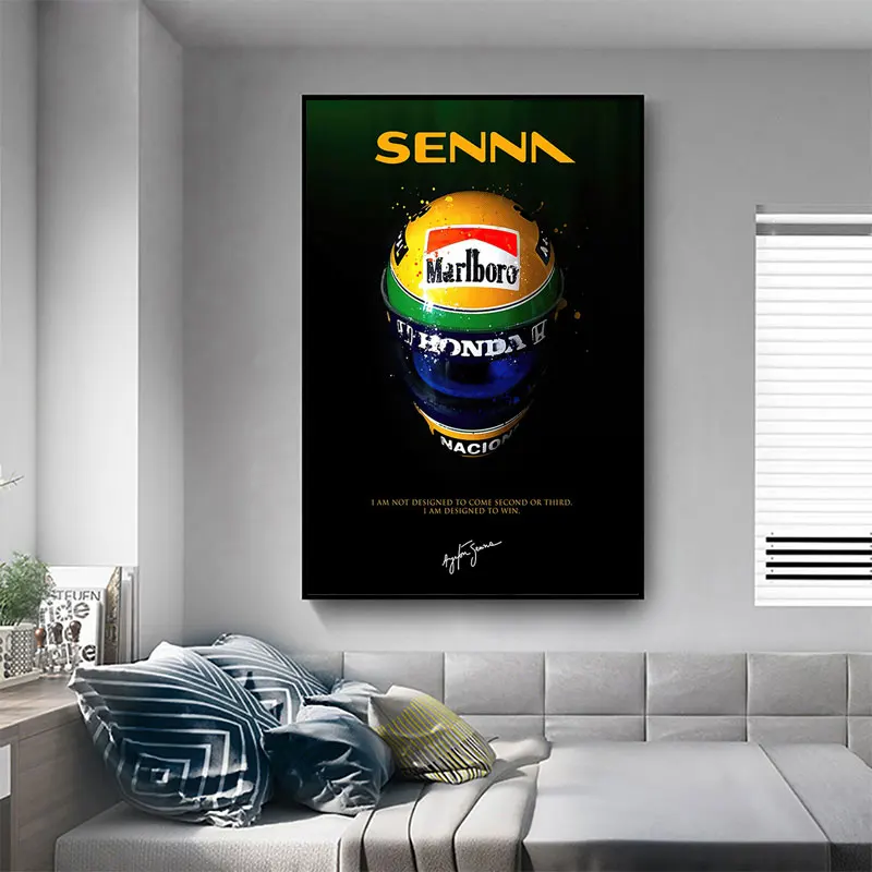 Современные F1 шлем для гонщика Холст Плакаты известная формула 1 чемпион мира