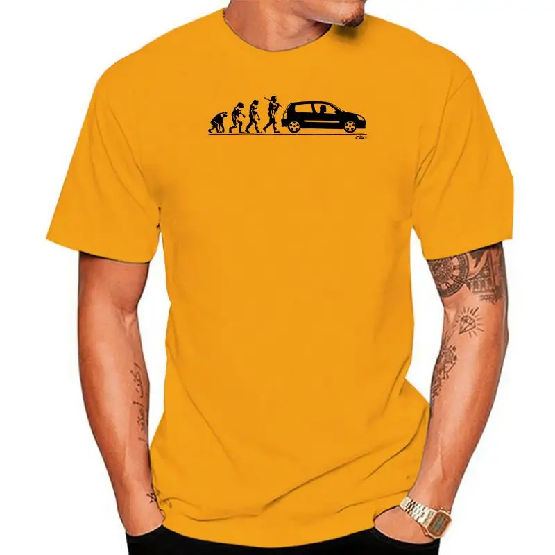 

Men 2022 Summer Fashion Top Selling Evolution of Man, Classic French Car Fans Clio Phii Movie T-Shirt