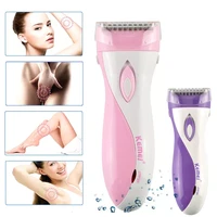 kemei km 3018 electric rechargeable lady shaver hair remover epilator shaving wool scraping eu for whole body use