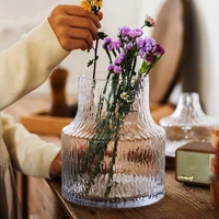 nordic transparent glass vase home decor flower container plants holder handmade pot flowerpot art crafts ornaments