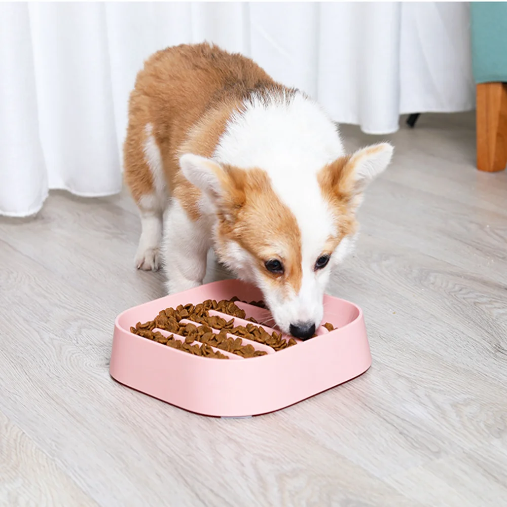

Pet Dog Slow Feeder Small Dog Choke-Proof Bowl Plastic Non-Slip Slow Food Feeder Cat Food Bowl Pet Supplies For Cats And Dogs