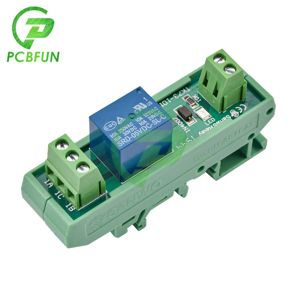 Фото 5 В 12 В 1-канальный релейный модуль DIN-рейка MDC ount SRD-05VDC-SL-C SRD-12VDC-SL-C 10A PNP NPN Плата драйвера Плата выходового усилителя №2