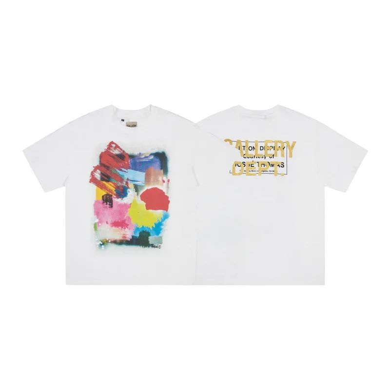 

GALLERY DEPT Men's Woman T-shirt Alphabet T-shirt Cotton Male And Female Couples Loose High Street Short Sleeve Summer Tide