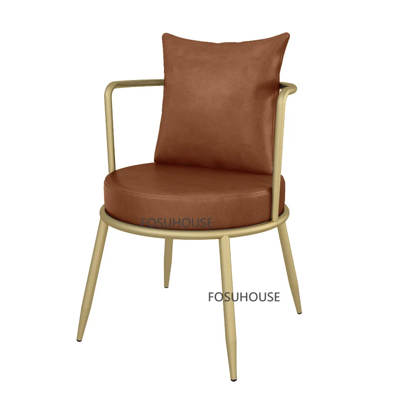 Скандинавский Одноместный стул из искусственной кожи мебель для гостиной