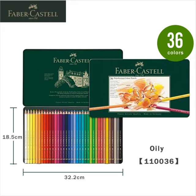 

Faber Castell Polychromos Масляные цветные карандаши 12/24/36/60/72/120 цветов