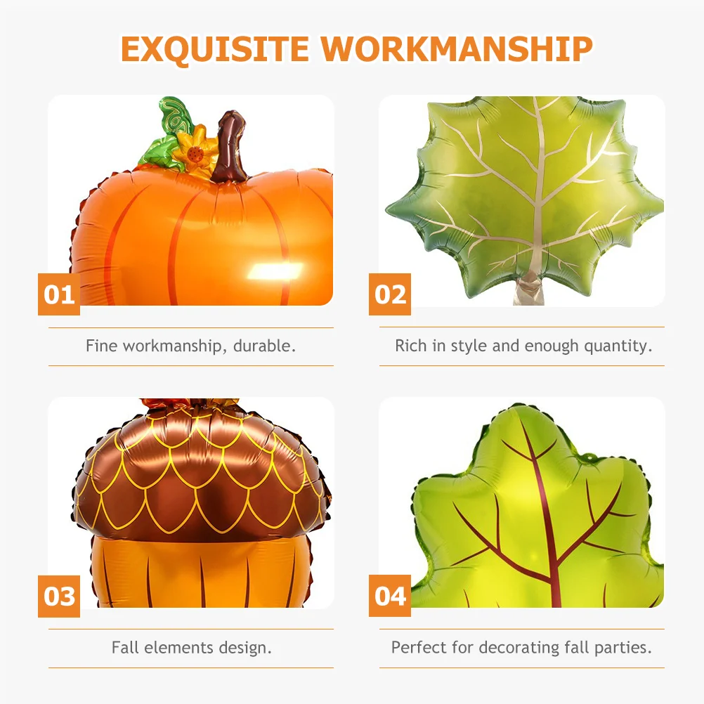 18 шт. надувные воздушные шары из фольги детский осенний декор осенняя тыква