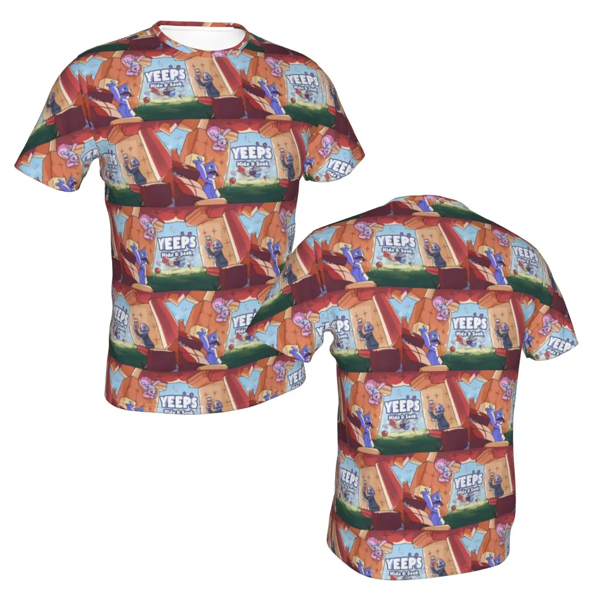 Фото Футболка Yeeps Hide And Seek из 100% хлопка, мужская, забавная, с круглым вырезом и коротким рукавом. №3