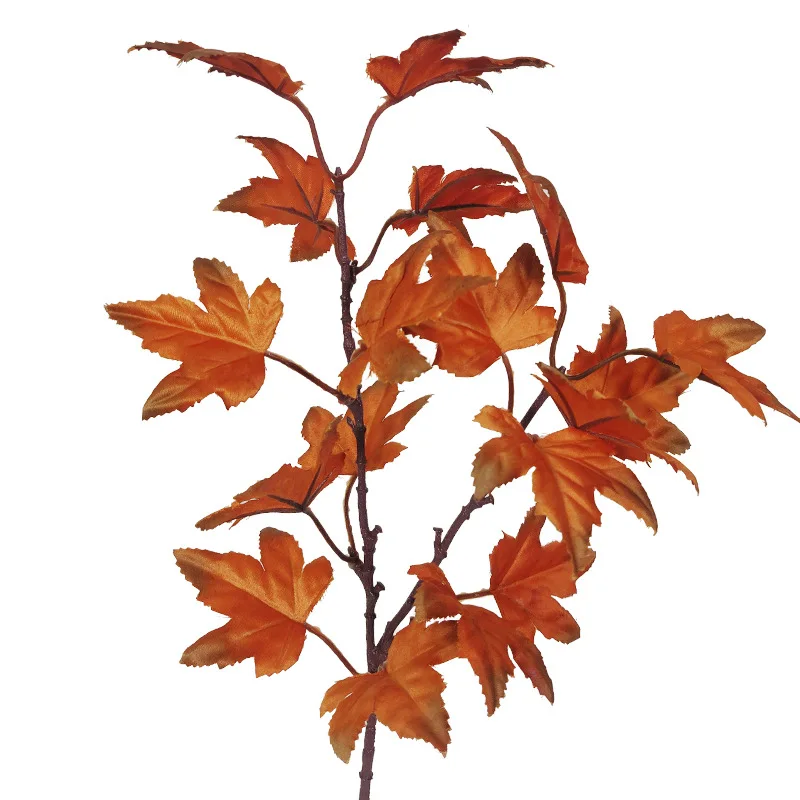 

4pcs Autumn Simulation Maple Leaf Flower Arrangement Accessories Home Decoration Thanksgiving Simulation Maple Leaf m
