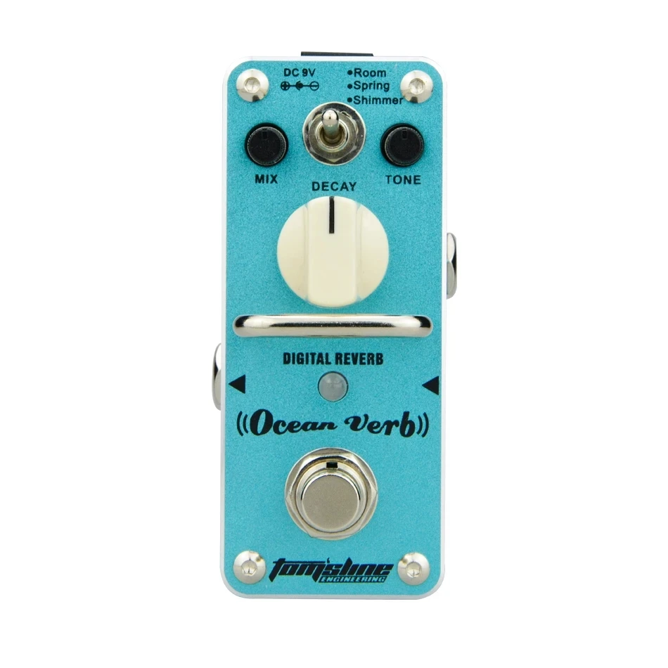 

AROMA Tom'sline AOV-3 Ocean Verb Digital Reverb Electric Guitar Effect Pedal Mini Single Effect with True Bypass Guitar Parts