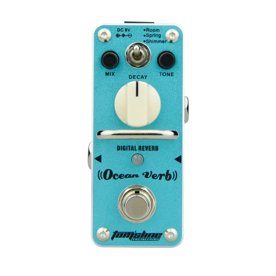 

AROMA Tom'sline AOV-3 Ocean Verb Digital Reverb педаль эффектов для электрогитары Mini Single Effect с True Bypass Guitar Parts
