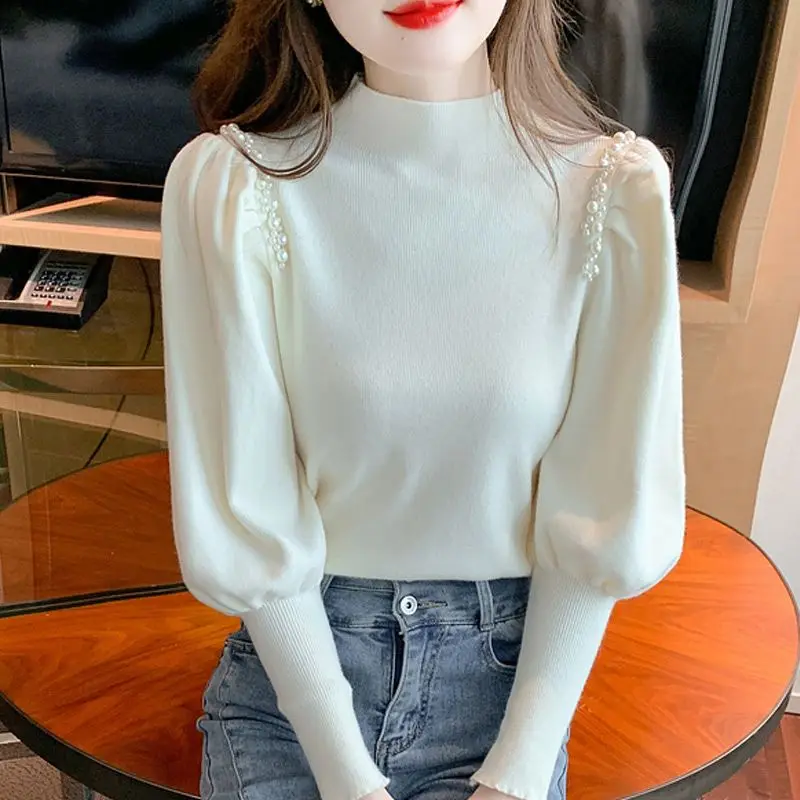 Женская одежда весна-осень 2023 модный шикарный Милый Трикотажный свитер с