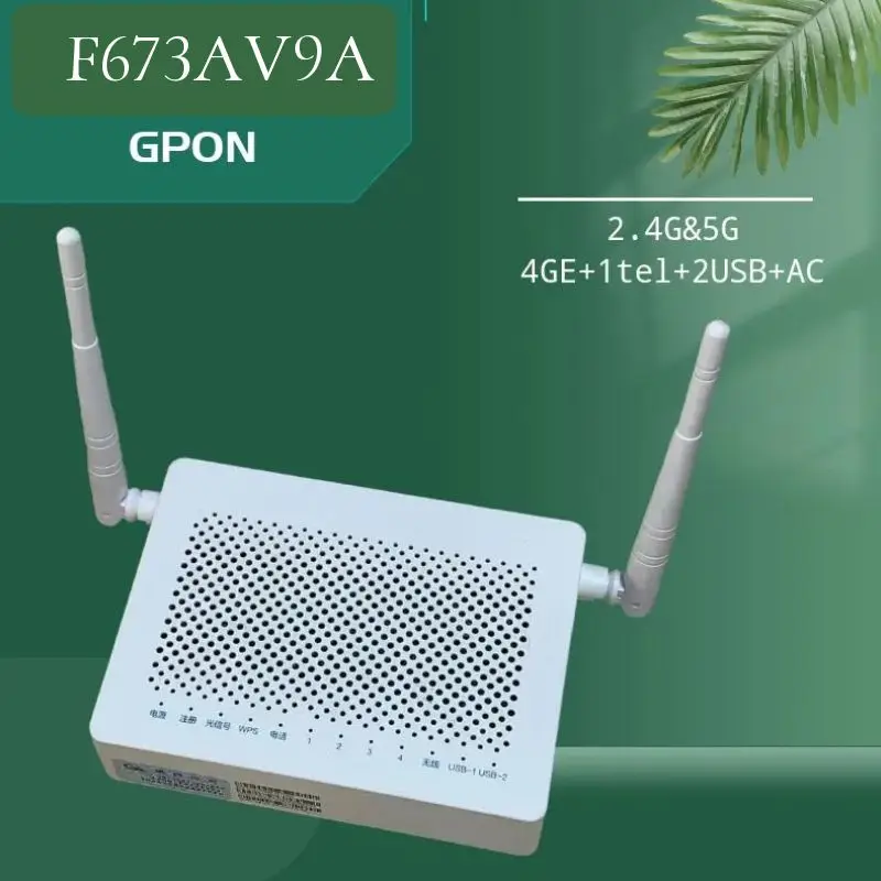 Оригинальный Новый F673a V9 gpon двухдиапазонный ONU 4ge + 1tel + 2usb + Ac фонарь Wifi Ont ONU Gpon без питания без коробки Бесплатная доставка