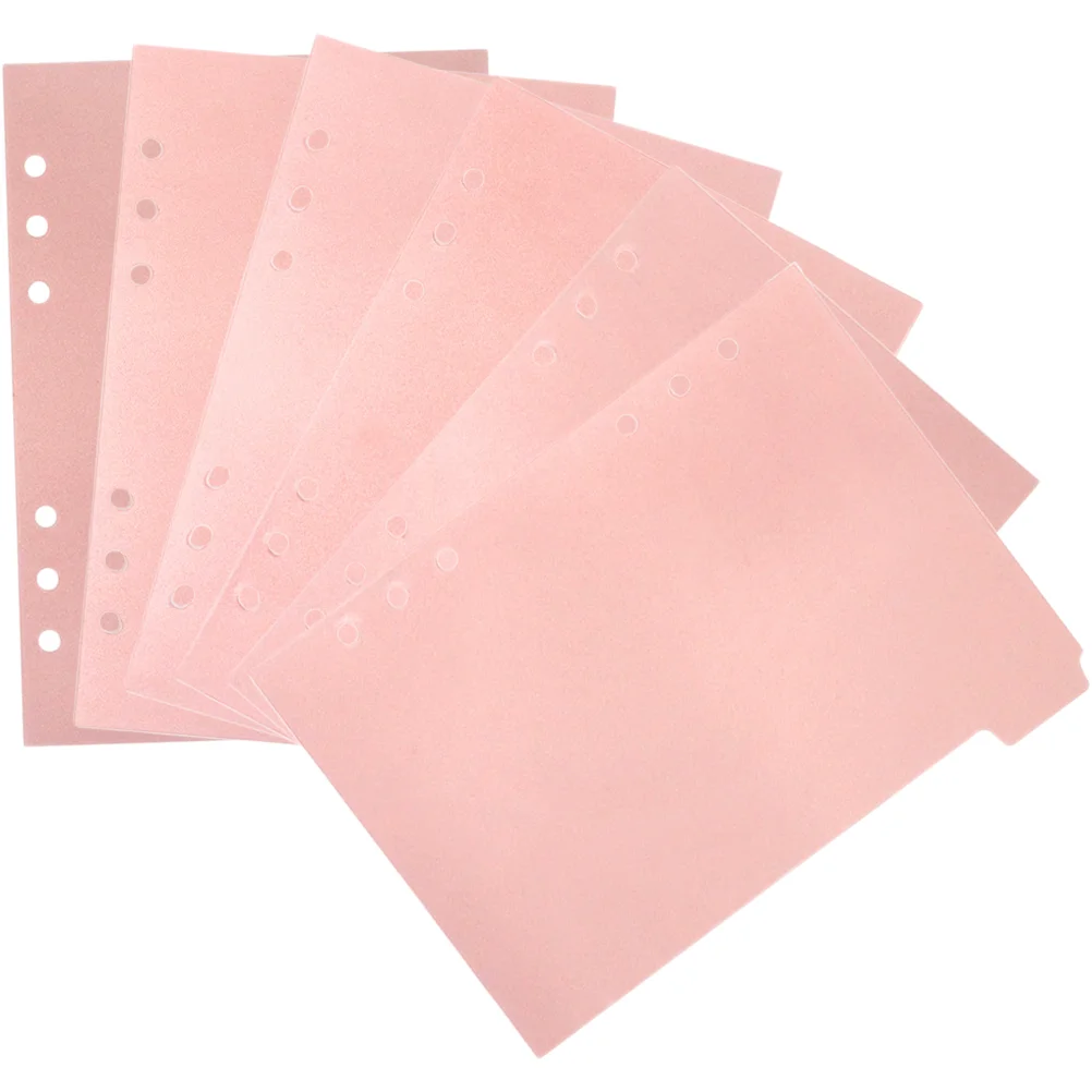 

6 Pcs Notebook Separated Pages Index Classified Labels Markers Notepad Divider Tabs Loose Leaf Removable Stickers Folder