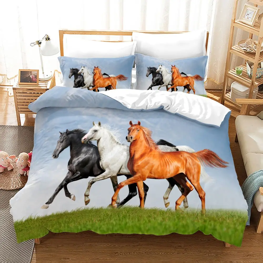 

Mustang Horse Bedding Set Quilt Cover Home Bedroom Decor Queen King Size Duvet Cover Set Pillowcase Bedding Set