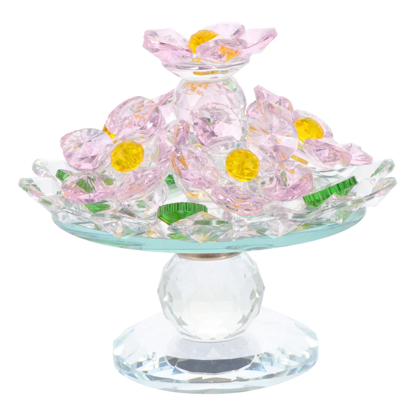 

Delicate Chic Crystal Flower Pot Flower Pot Crystal Craft Decor for Home Office