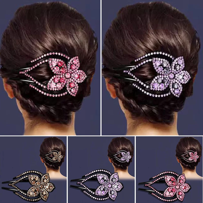 

Модные шпильки для волос в виде цветов, утконоса, Винтажные заколки для волос, аксессуары для волос для женщин, блестящая шпилька для волос, головной убор для конского хвоста