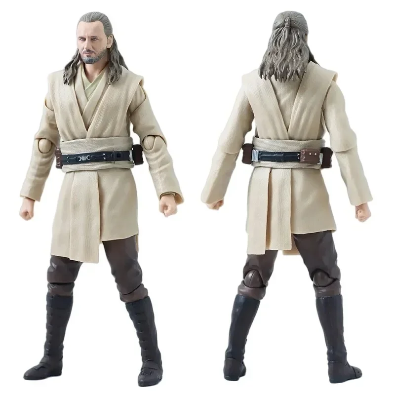 В наличии оригинальная аниме-фигурка Bandai S.H.Figuarts Star Wars:THE PHANTOM MENACE Qui-Gon Jinn модель