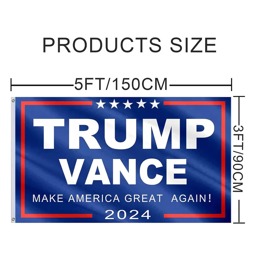 Баннер Сделай Америку снова великой 150x90 см флаг Дональда Трампа 2024 полиэстер