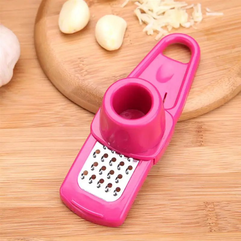 

Multifunction Garlic Press Home Kitchen Plastic Stainless Steel Garlic Press Chopper Cutter Garlic Grinding Kitchen Hand Tool