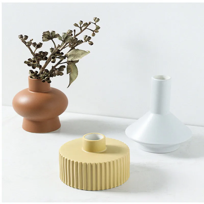 

Ceramic Decoration Living Room Flower Arrangement Dried Flower Creative Decoration Small Vase