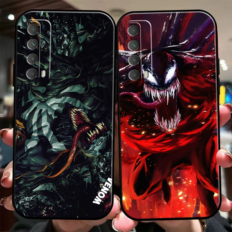 

Marvel Venom COOL Phone Case For Huawei Honor 7A 7X 8 8X 8C 9 V9 9A 9X 9 Lite 9X Lite Carcasa Funda Liquid Silicon Soft