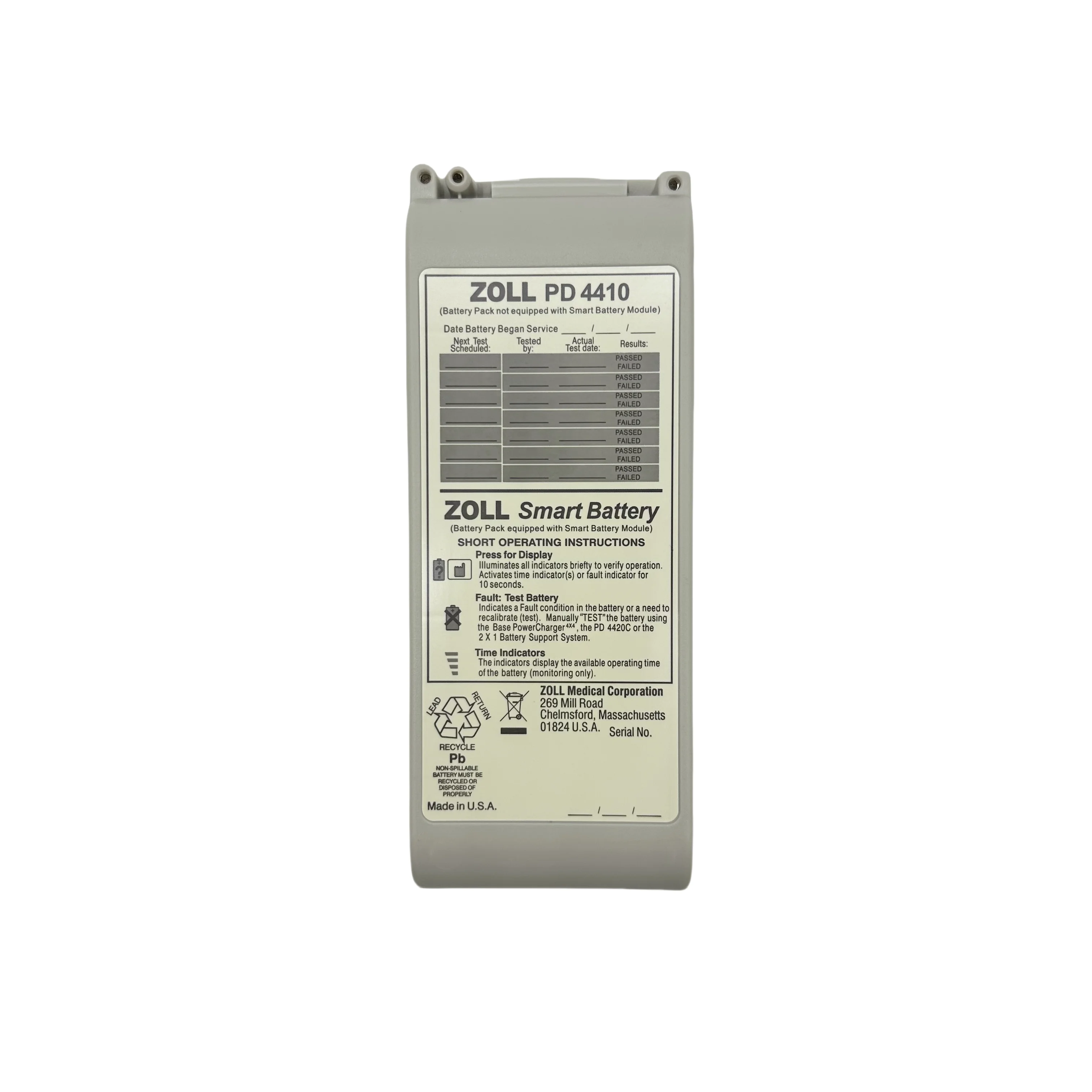 

PD4410 Z5603 Аккумулятор для дефибриллятора Zoll