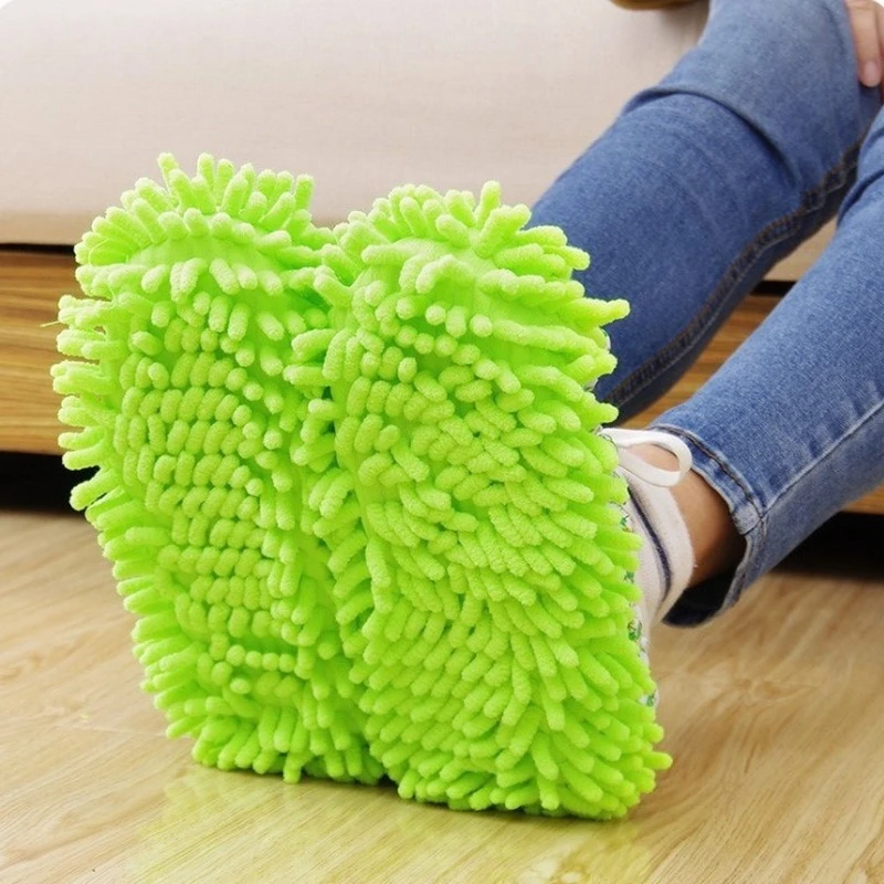 microfiber chenille floor dust slippers mop wipe shoes wigs house home cloth clean shoe cover mophead overshoes cleaning tools free global shipping