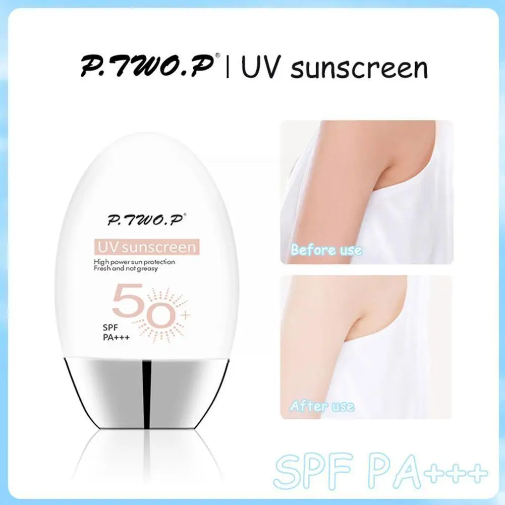 

SPF50 PA +++ отбеливающий солнцезащитный крем для лица, эссенция, Освежающий уход, Корейская текстура, невидимая блестящая Косметика O7D7