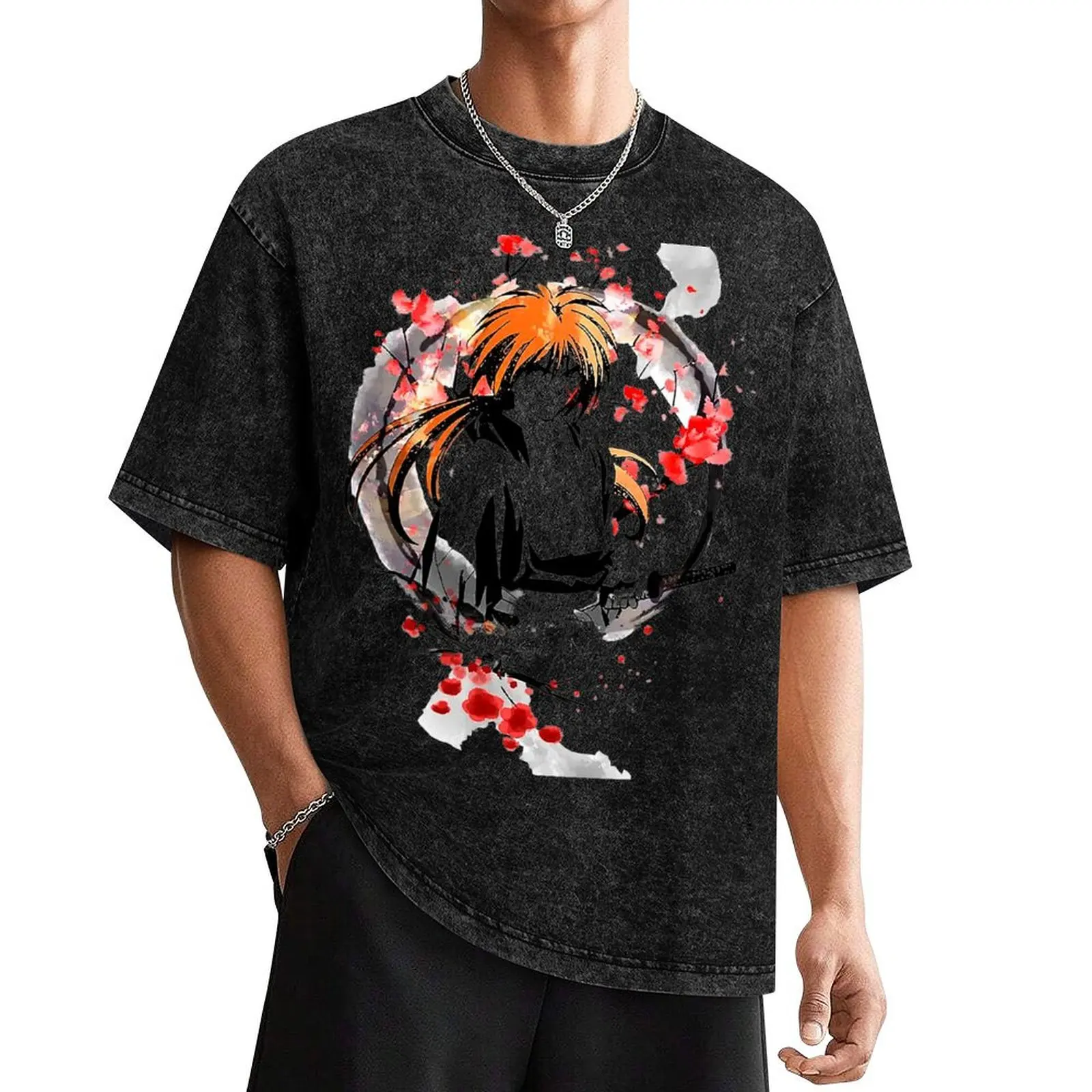 Футболка battousai kenshin pendekar pedang забавная футболка на заказ лето 2025 года мужская мода