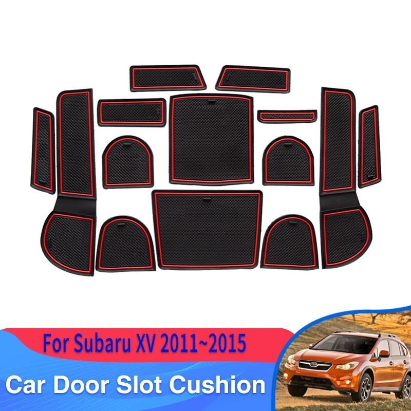 

Car Door Groove Mat For Subaru XV Crosstrek WRX STI 2011~2015 Auto Non-Slip Mats Rubber Styling Slot Hole Pads Car Accessories