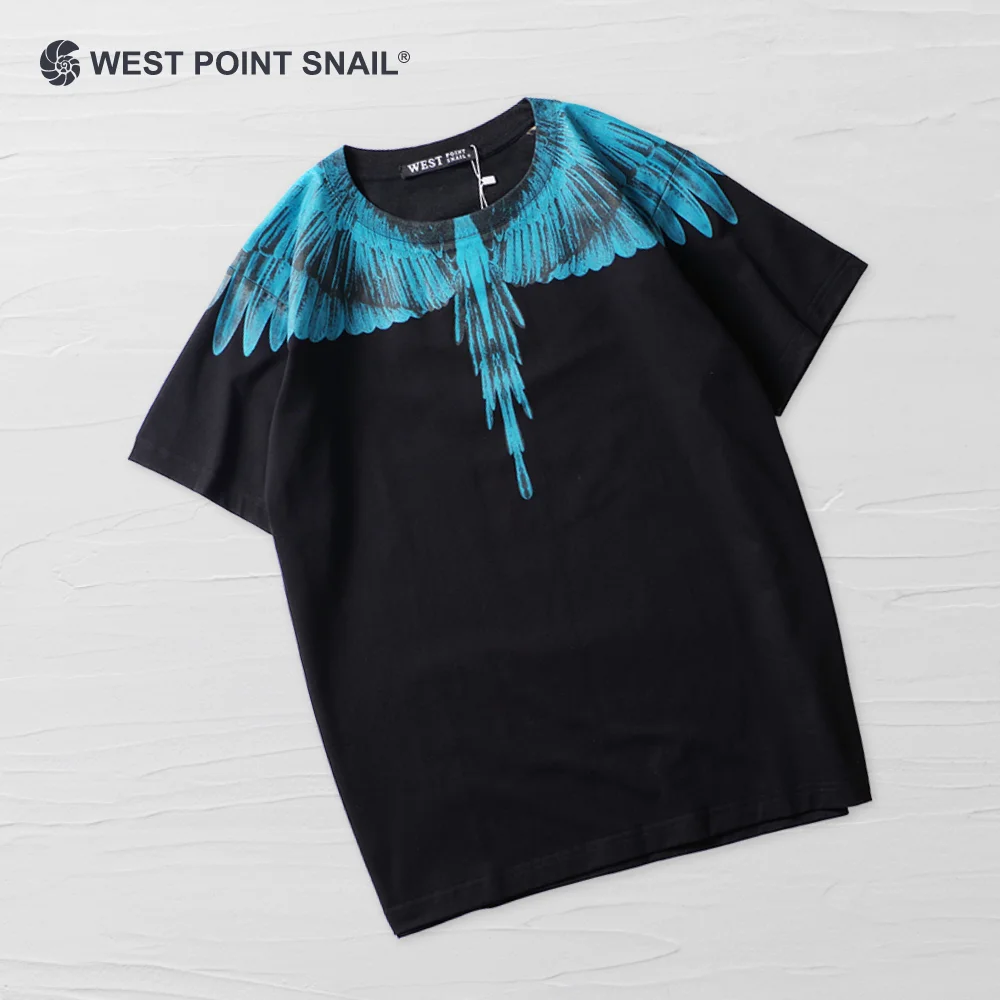 Футболка с принтом Крылья для мужчин и женщин повседневная Готическая рубашка