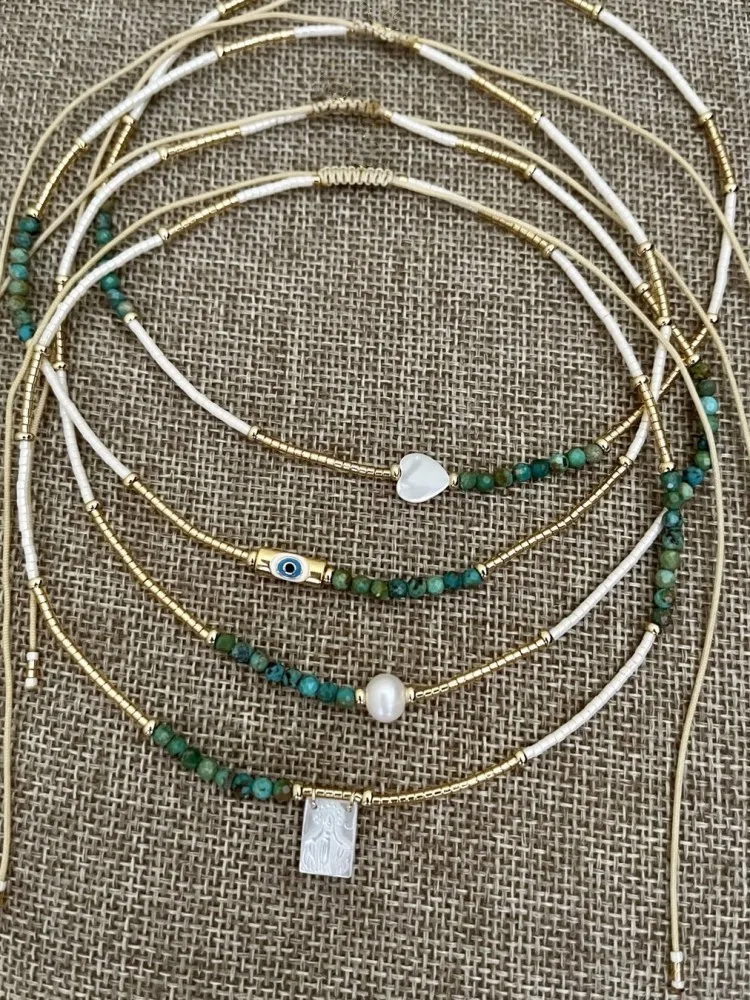 

YASTYT Boho Jewelry Turquoise Choker For Women Gift Necklace Beaded Necklaces Collar Femme Jewellery Summer Beach Fashion Style