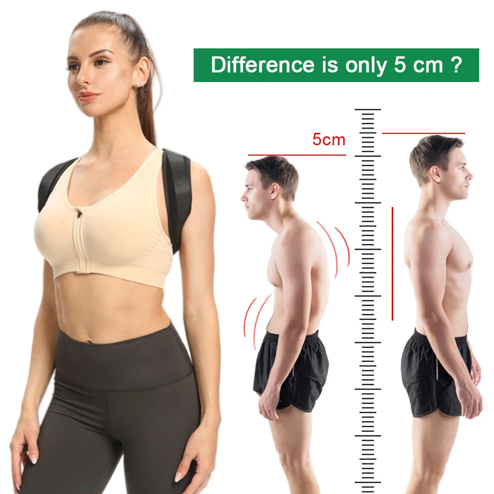 Medical Adjustable Clavicle Posture Corrector Upper Back Brace Shoulder Lumbar Support Belt Correction for Men Woemen | Спорт и