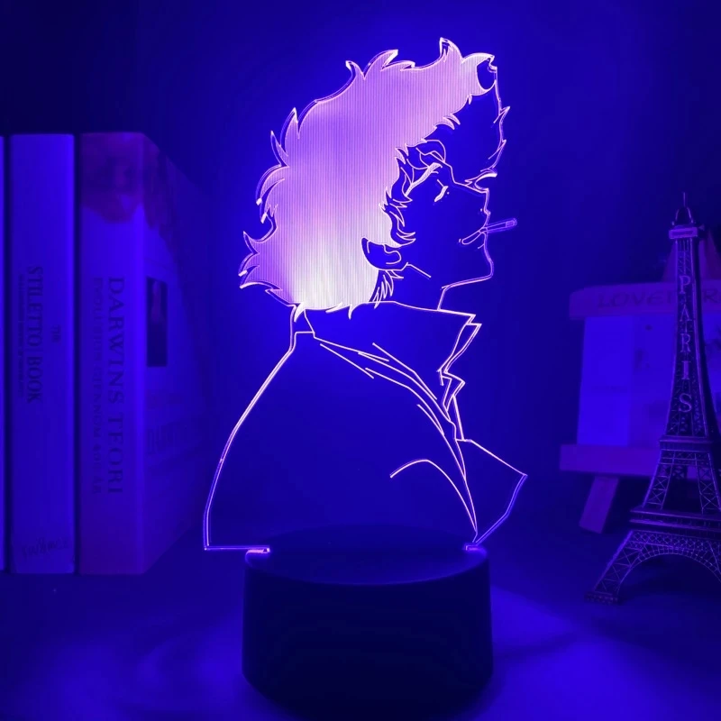 

3d Lamp Anime Cowboy Bebop Spike Spiegel LED Night Light for Kid Room Deco Birthday Gift Manga Cowboy Bebop Lamp Spike Spiegel