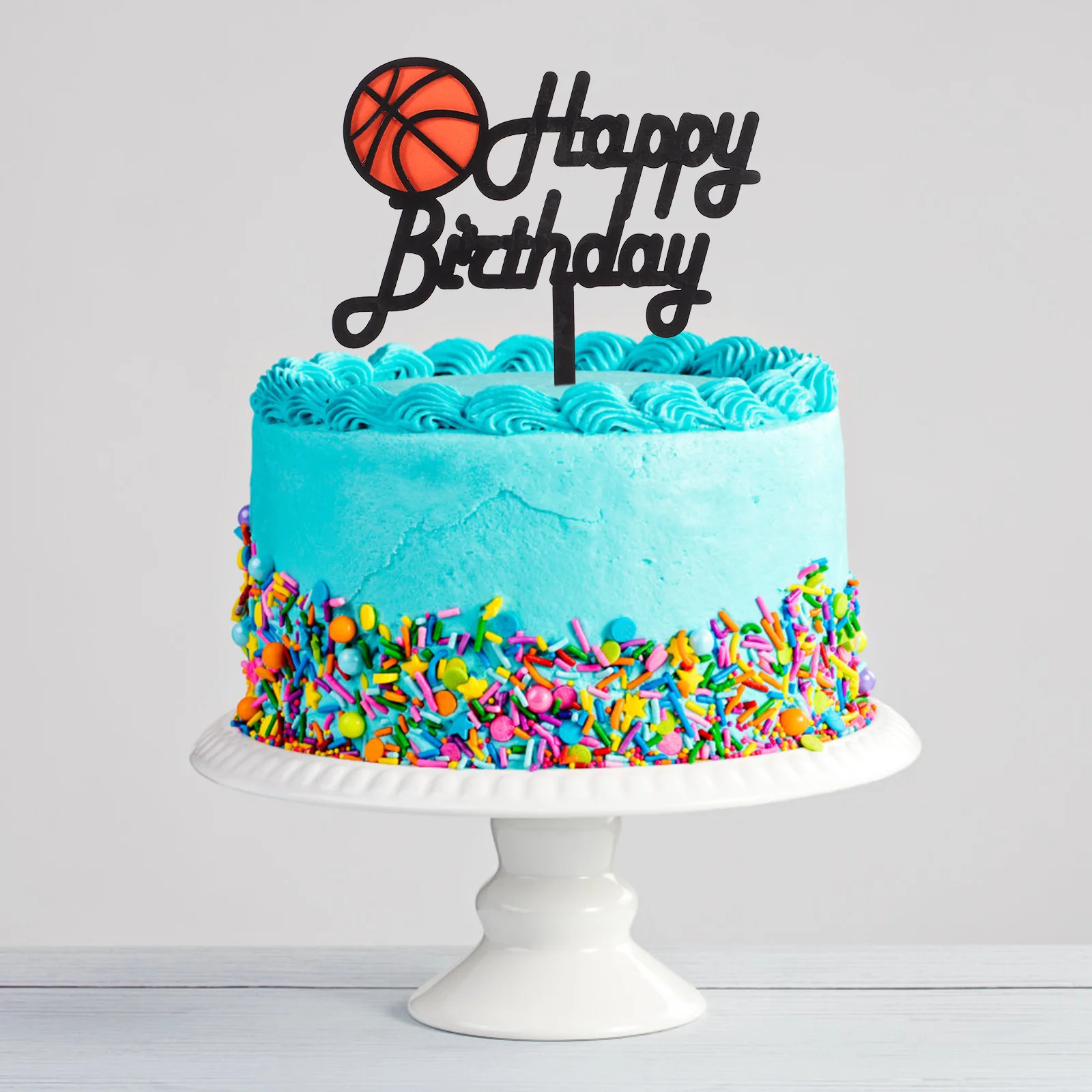 

Cake Insert Cumpleaños Para Basketball Happy Birthday Decorations