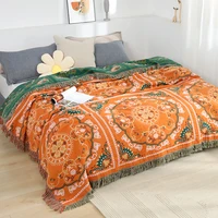 bohemia sofa cover toddler children home bed comforter blanket journey hiking hotel restaurant plaids bedspread on the bed