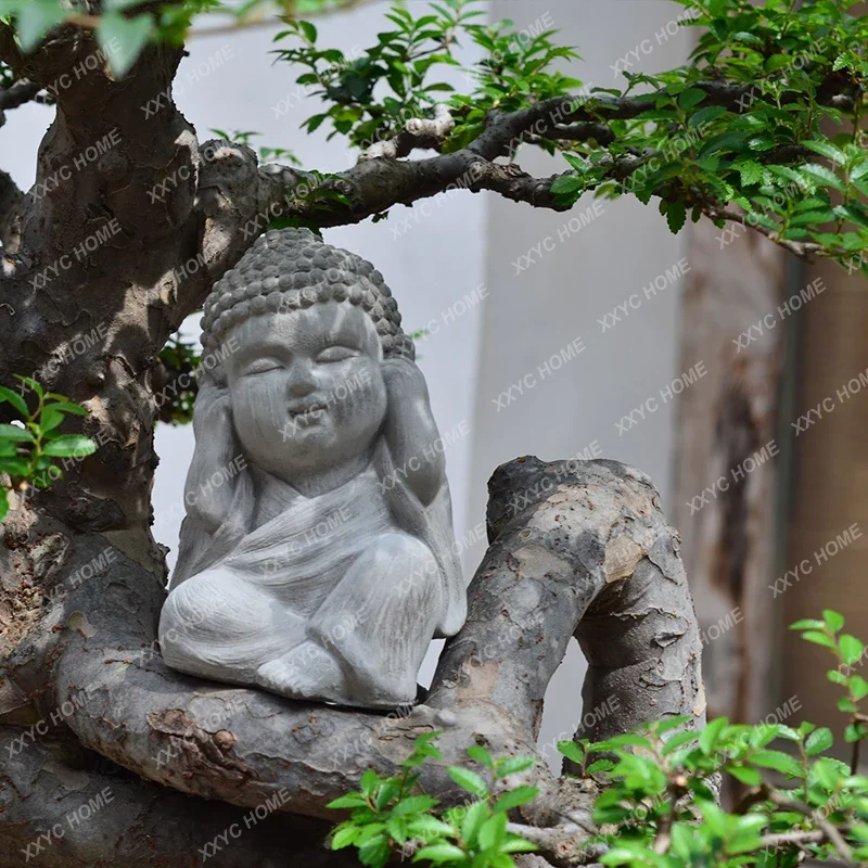 Новое украшение для двора в китайском стиле Sanbu маленькое искусственное сада и