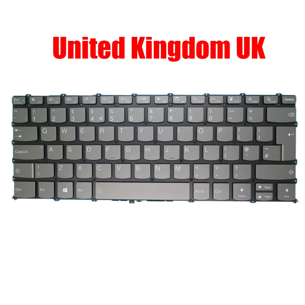 

Клавиатура с подсветкой UK US для Lenovo Yoga Slim 7 Pro-14ACH5 O 7 Pro-14IHU5 7 Pro-14ARH5 -14ITL5, английская, новая