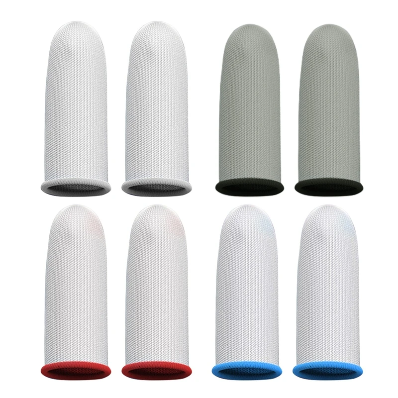 

2 Pairs Gaming Finger Sleeves Conductive Silver Fiber Finger Cots Non-slip Breathable Game Gloves for pubg Mobile Games