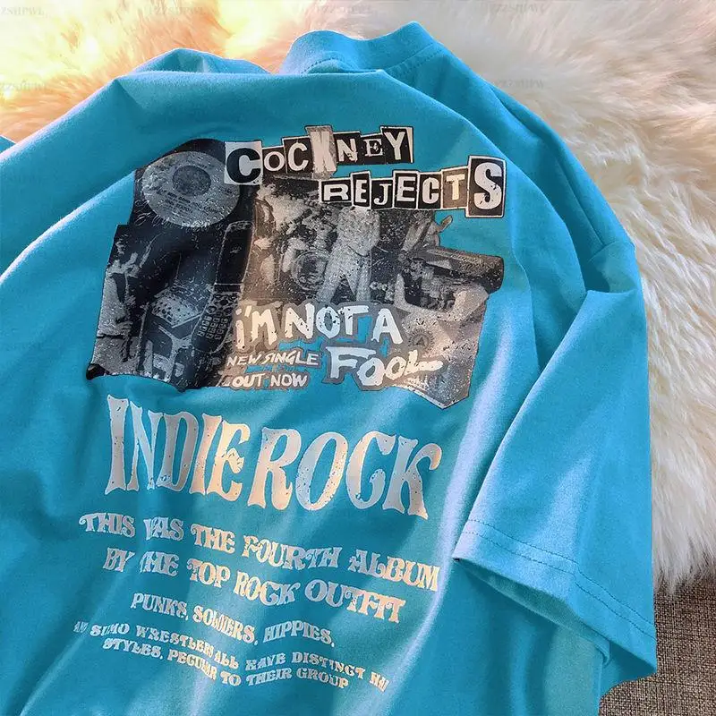 Футболка женская с короткими рукавами в готическом стиле свободная y2k - купить по