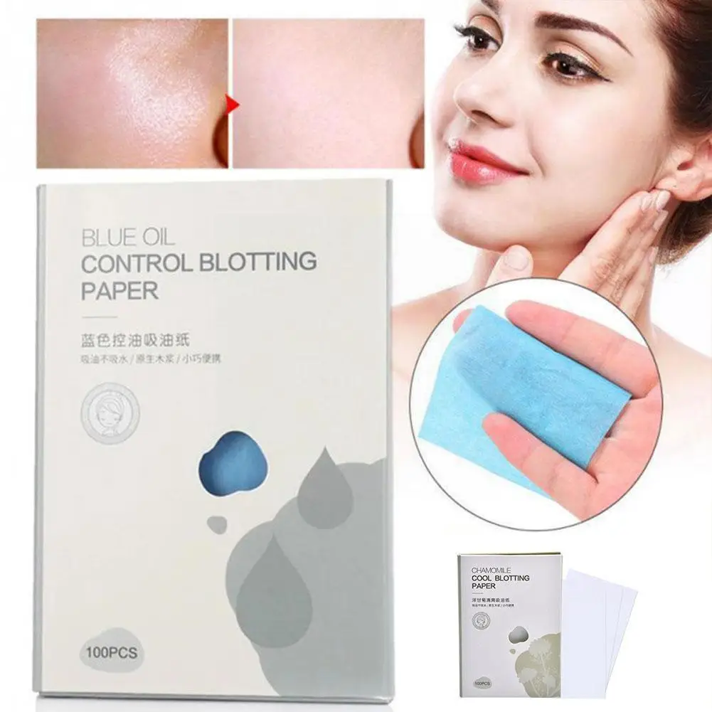 

100 Pieces Of Blue Film Grapefruit Chamomile Fragrance Rag Oil-control Oil-absorbing Paper Oil-absorbing Paper B4i0