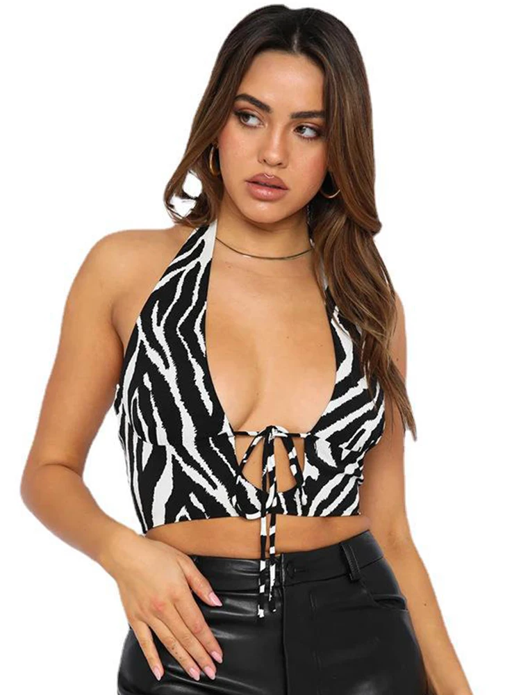 

Женский корсет с лямкой на шее, в полоску