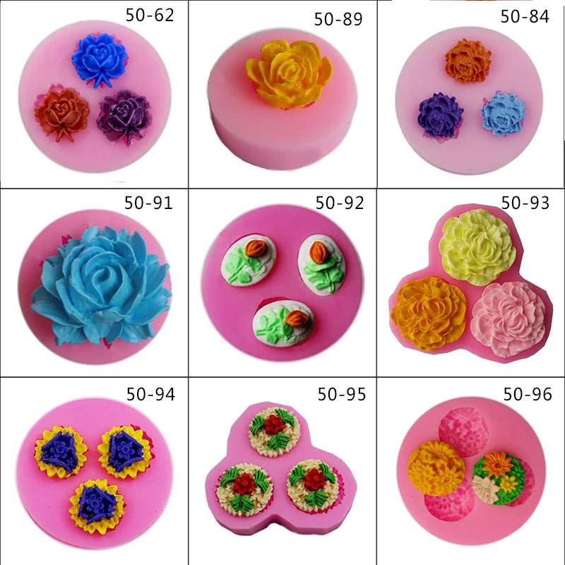 

New 3D Flower Silicone Molds Fondant Craft Cake Candy Chocolate Sugarcraft Ice Pastry Baking Tool Mould Soap Mold Cake Decorator