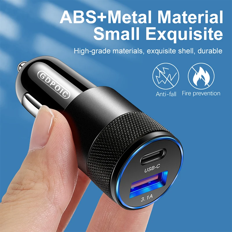 100w usb car charger type c pd fast charging phone adapter for iphone 13 12 11 pro max xiaomi redmi huawei samsung phone charger free global shipping